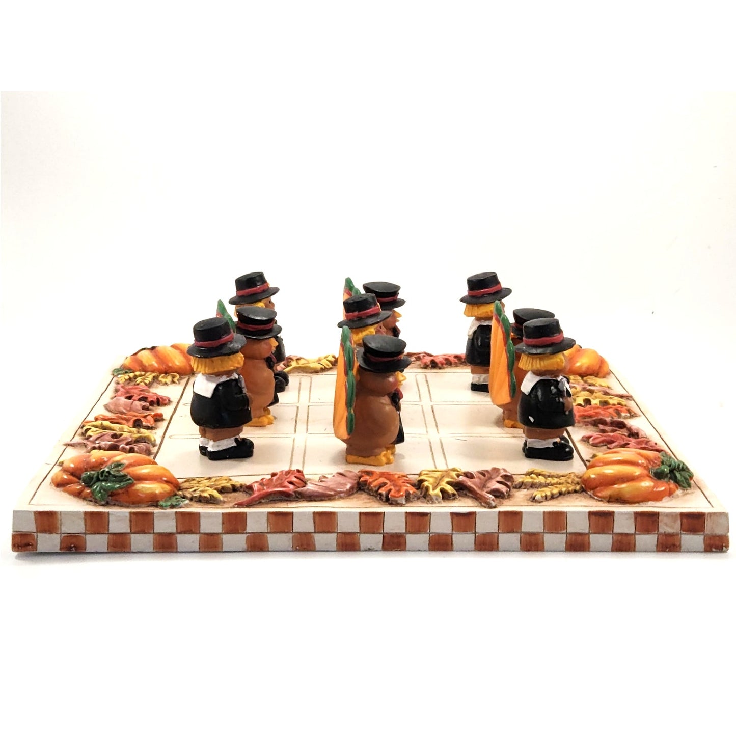 Yankee Candle Boney Bunch Thanksgiving Turkey Pilgrim Pumpkin Fall Checkers Set