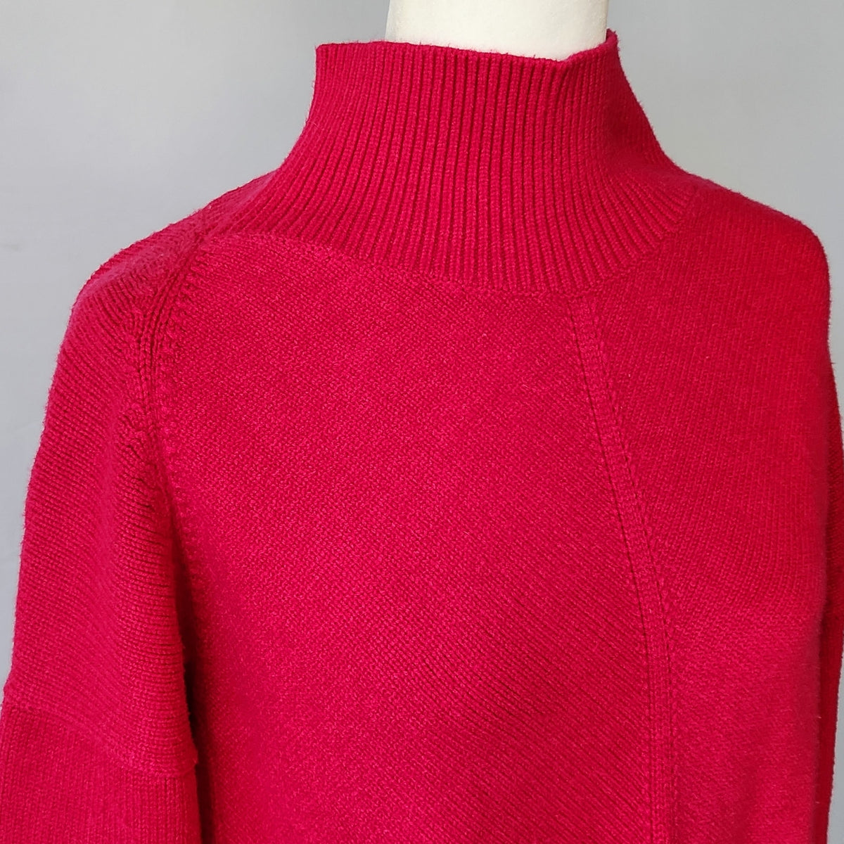 Maeve Mock Neck Pullover Raspberry Sweater | Women's M