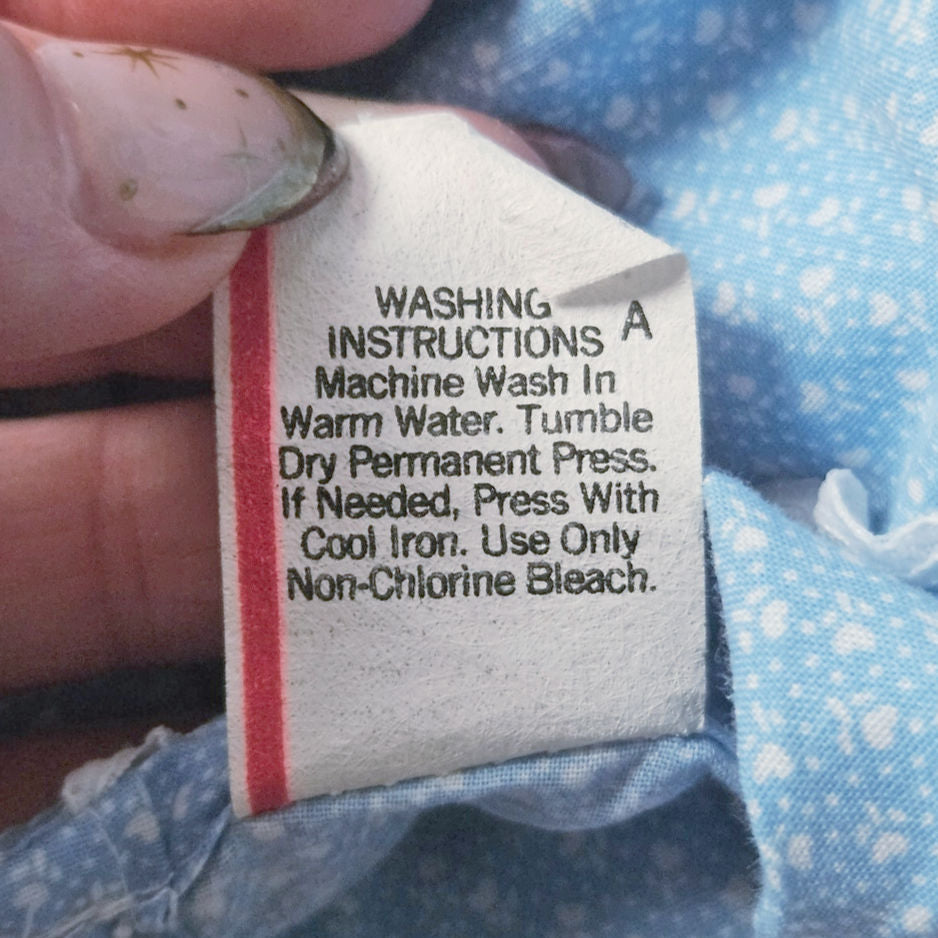 1980s Baby Togs Blue Goose Pinafore Dress | Girls 24M