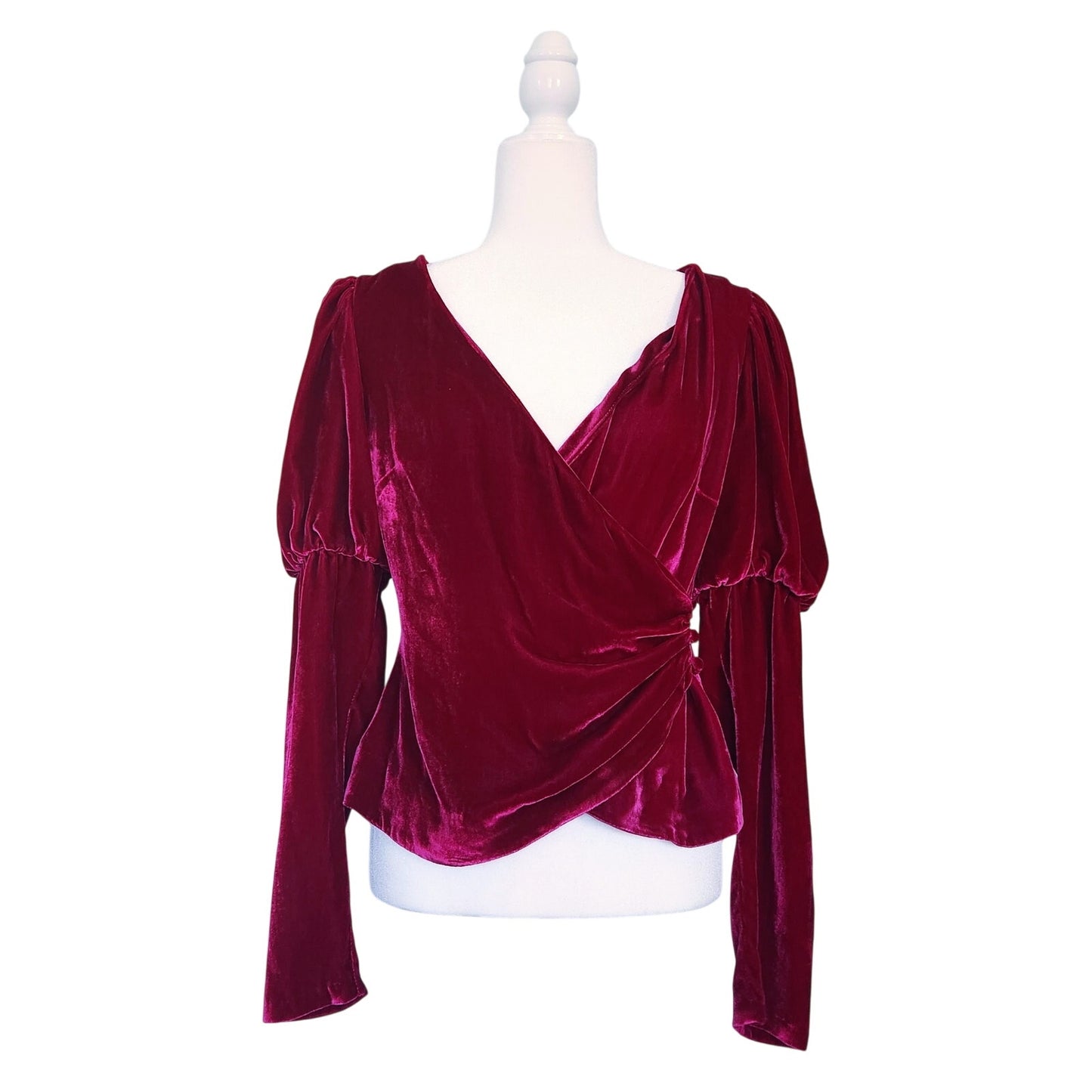 NWT Cinq à Sept Silk Velvet Blouse | Women's S