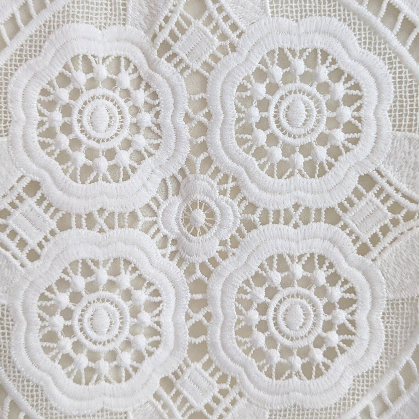 Laundry by Shelli Segal White Geometric Lace Mini Dress | Women's 6