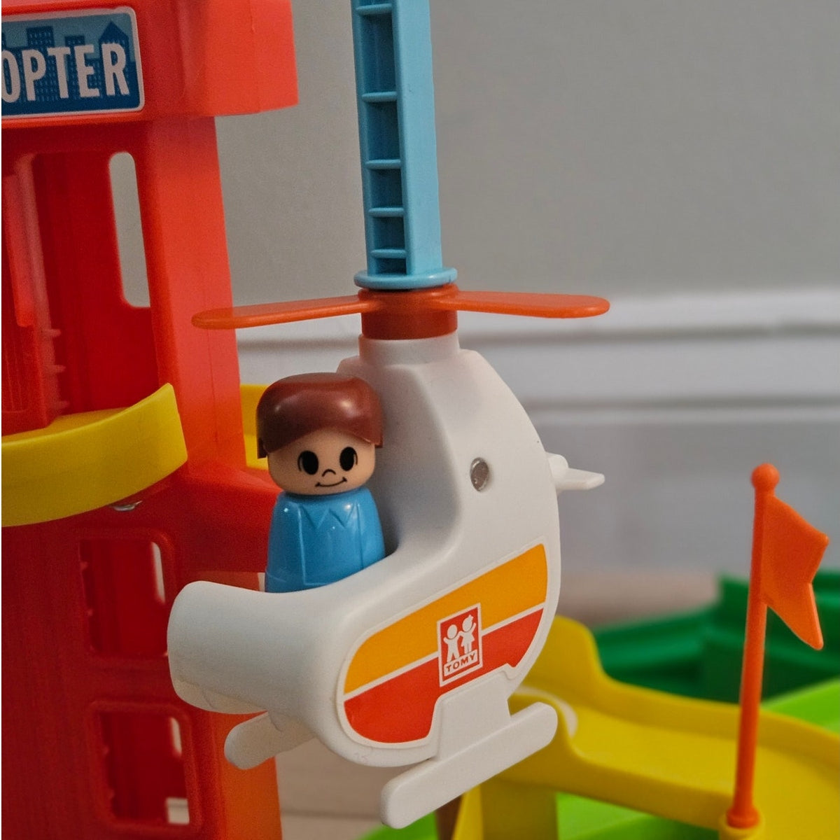 Vintage 1978 Tomy Playrail Merry-Go-Copter | Complete Working Train Set Boxed