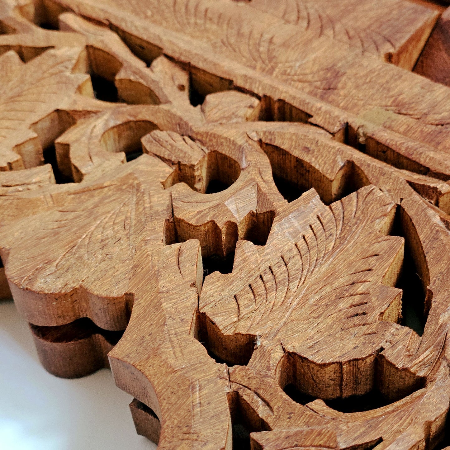 Hand Carved Wooden Folding Book Stand