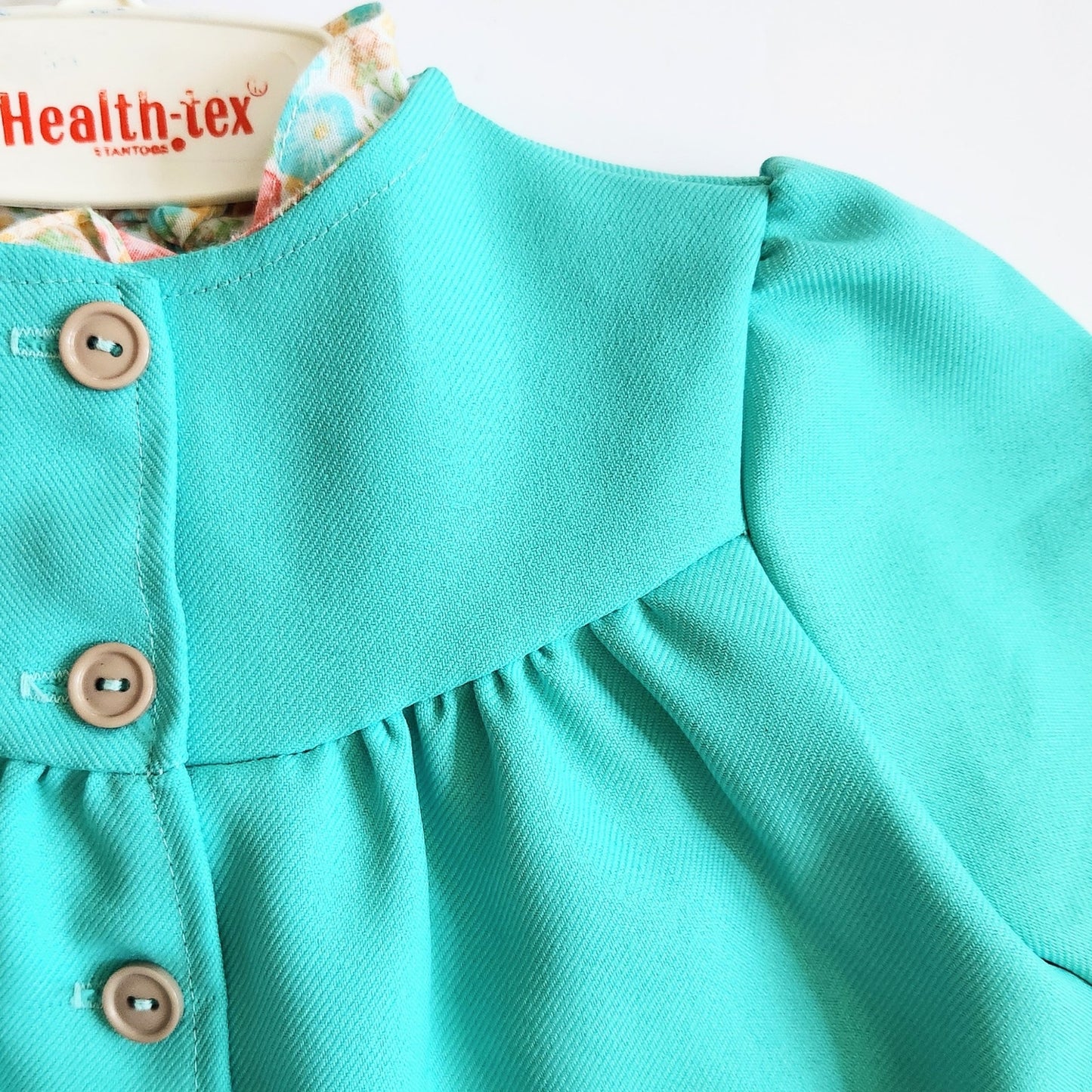Mid-Century Terri Girl Teal Dress + Overcoat | Girls 2T