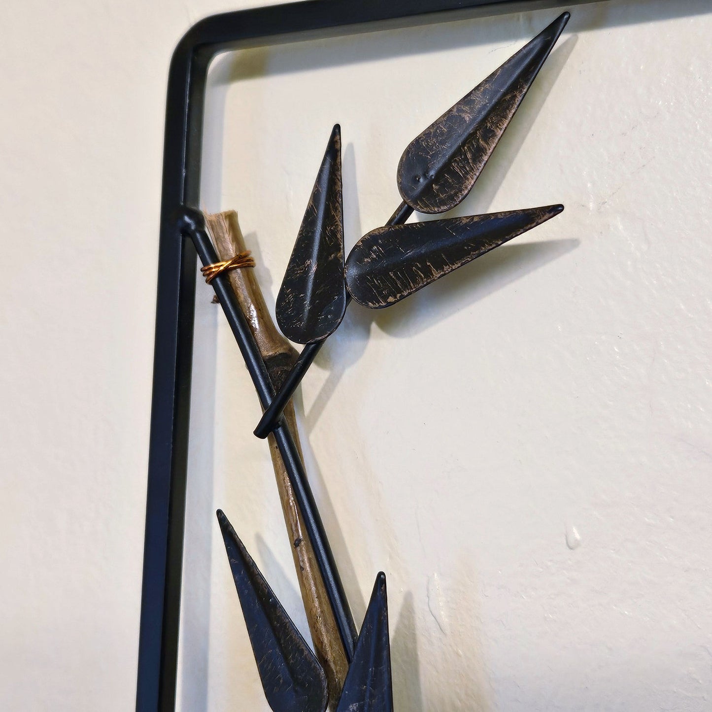 Vintage Bamboo & Metal Wall Candle Holder – 1970s Triple Glass Votive Sconce