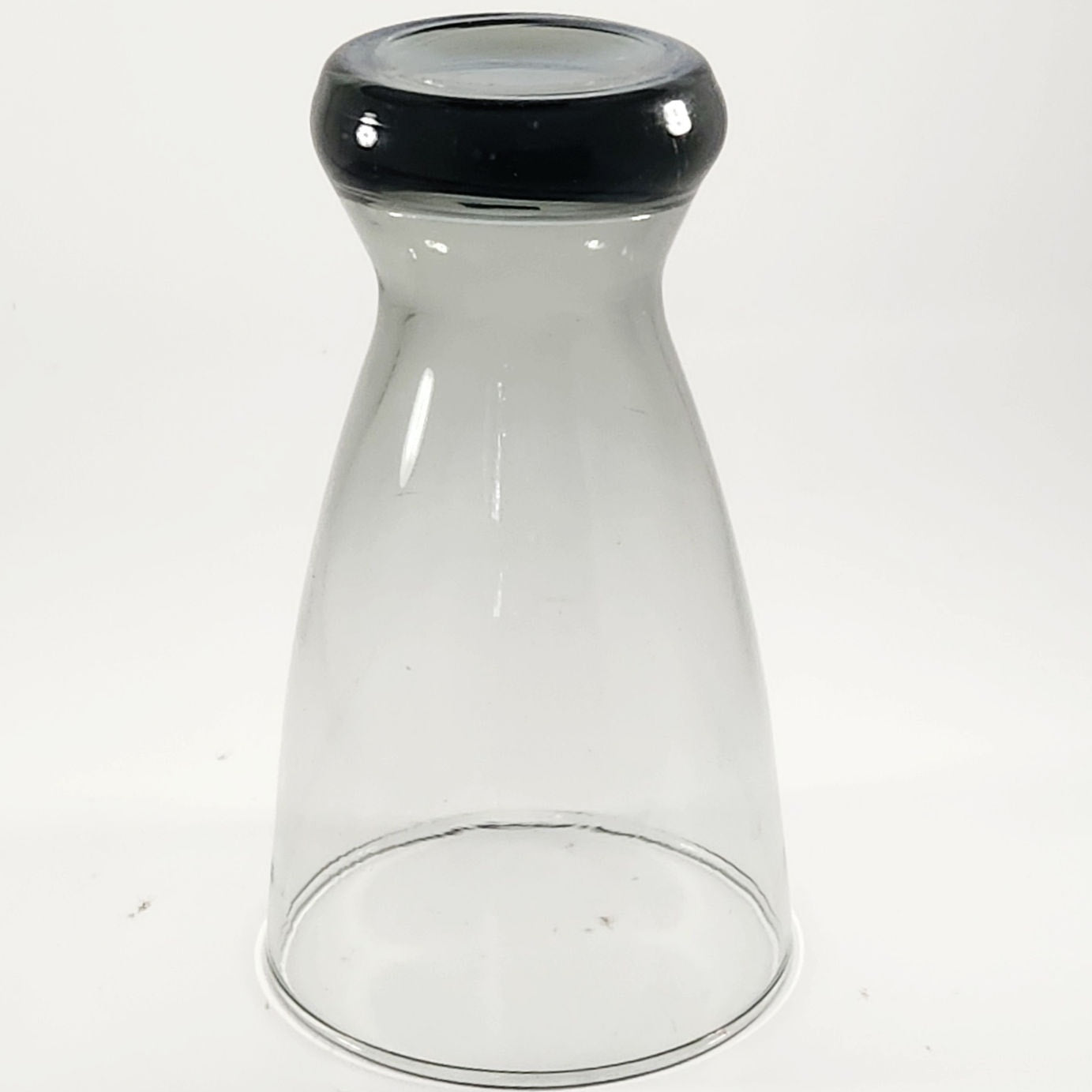 Vintage MCM Smoky Gray Barware 12 oz Pilsner Beer Glass - Libbey Style