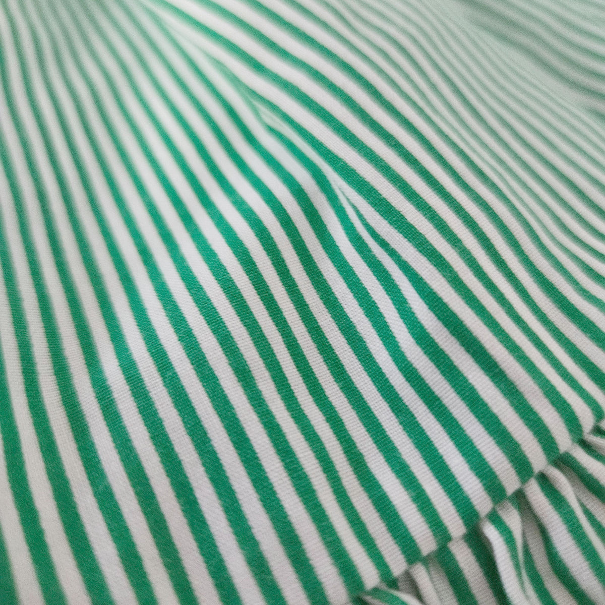 1980s Baby Togs Green Stripe Eyelet Pinafore Dress | Girls 12M