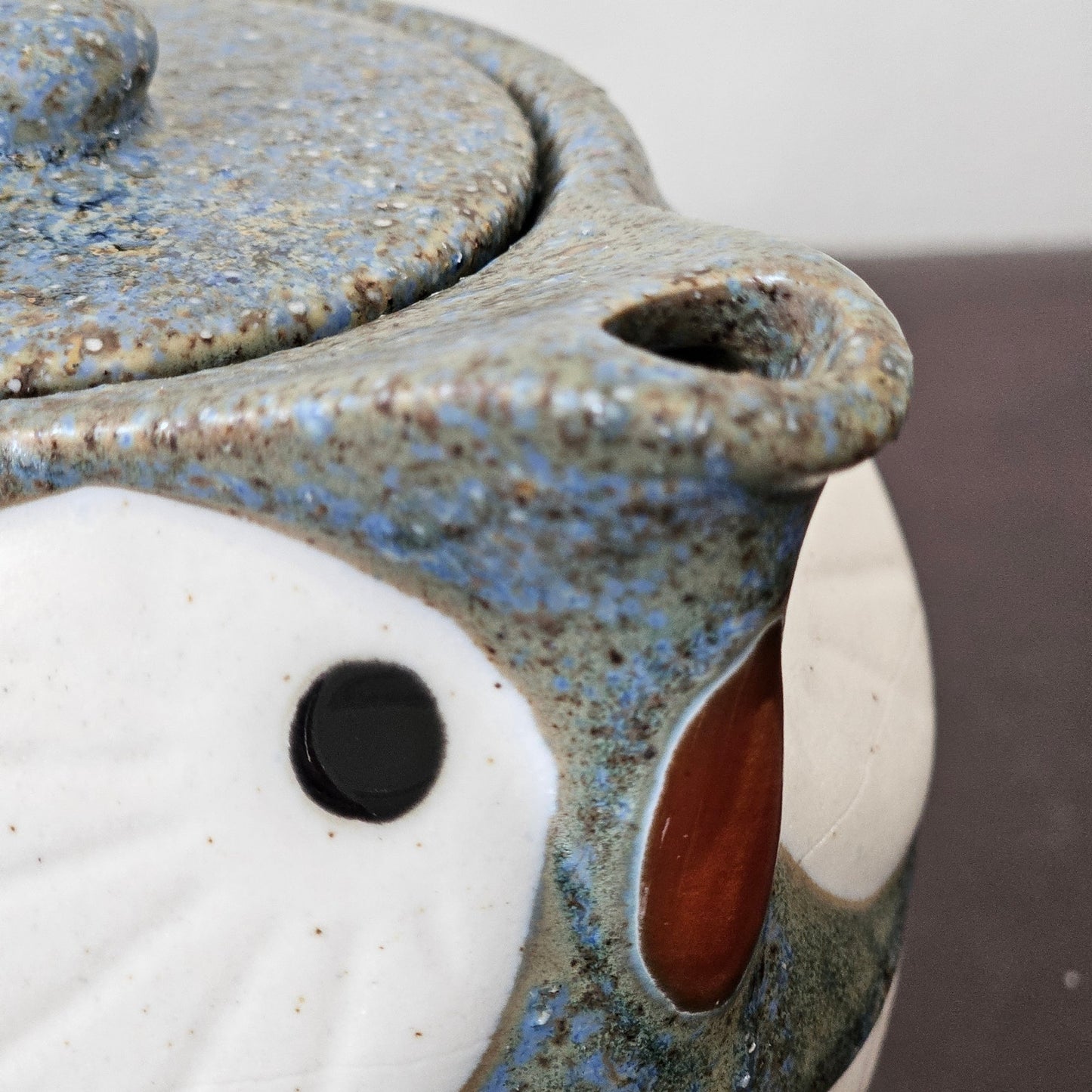 Vintage Owl Steeping Teapot Set with 2 Cups | 1970s Otagiri Japanese Stoneware