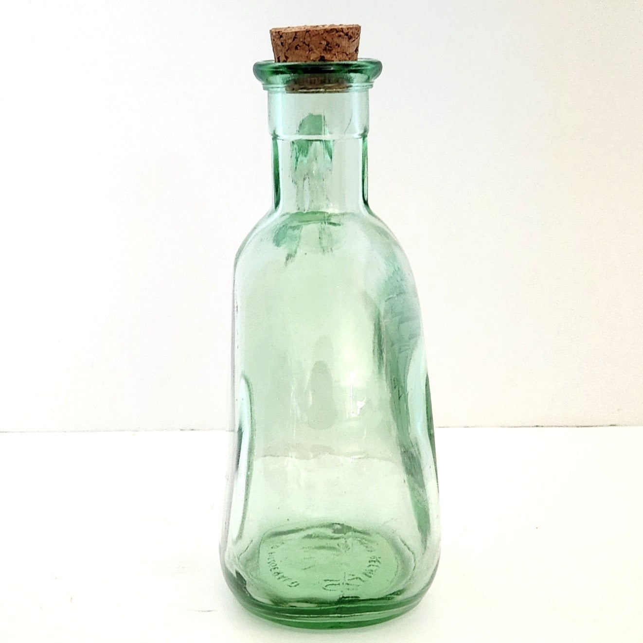 MCM Vintage Old Fitzgerald Green Glass Flagship Decanter Bottle – 1960s Barware