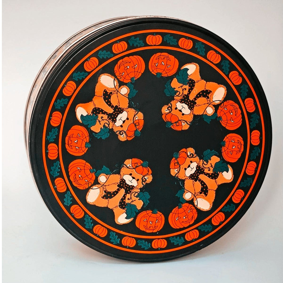 1980s Enesco Halloween Teddy Bear Nesting Tins