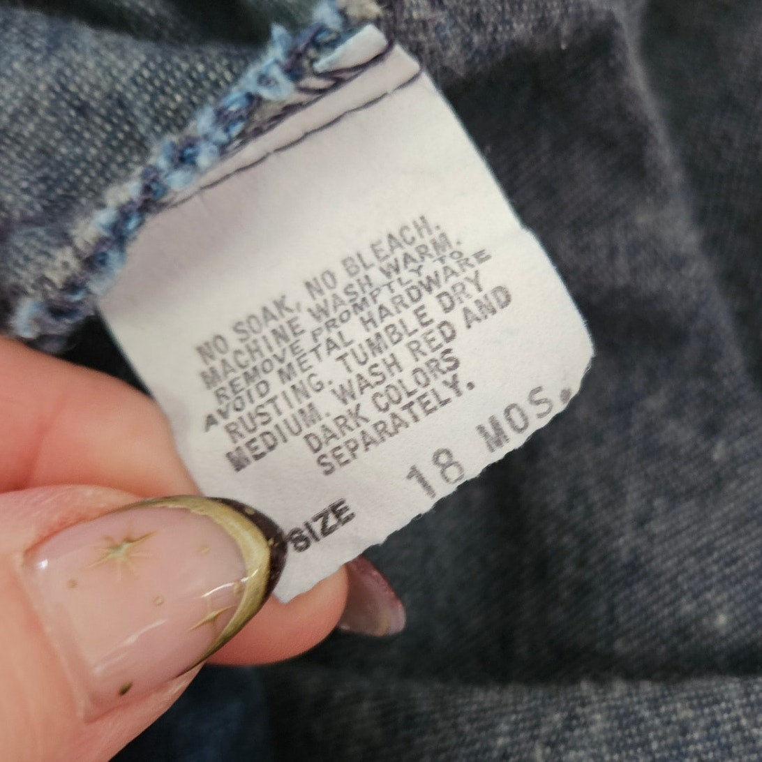 1980s OshKosh B'Gosh Denim Jumper | Girls 18M
