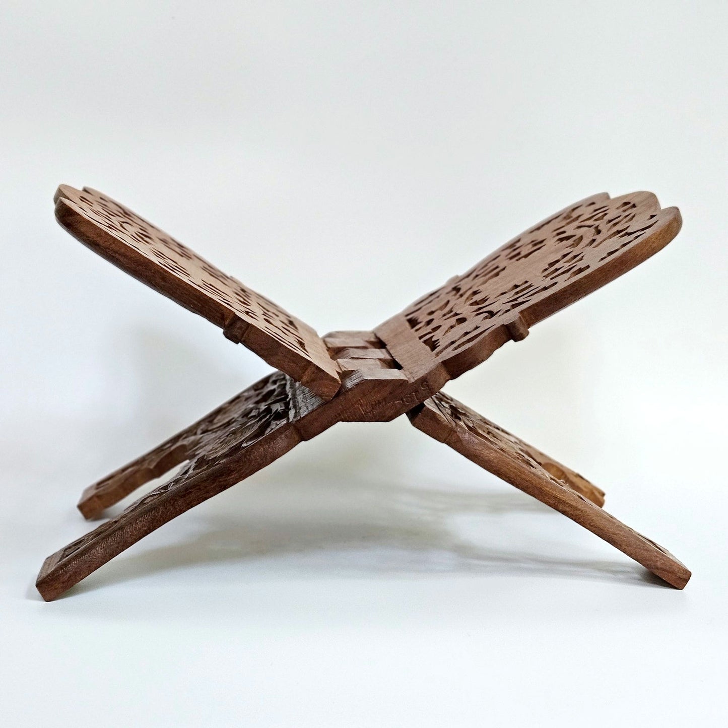Hand Carved Wooden Folding Book Stand