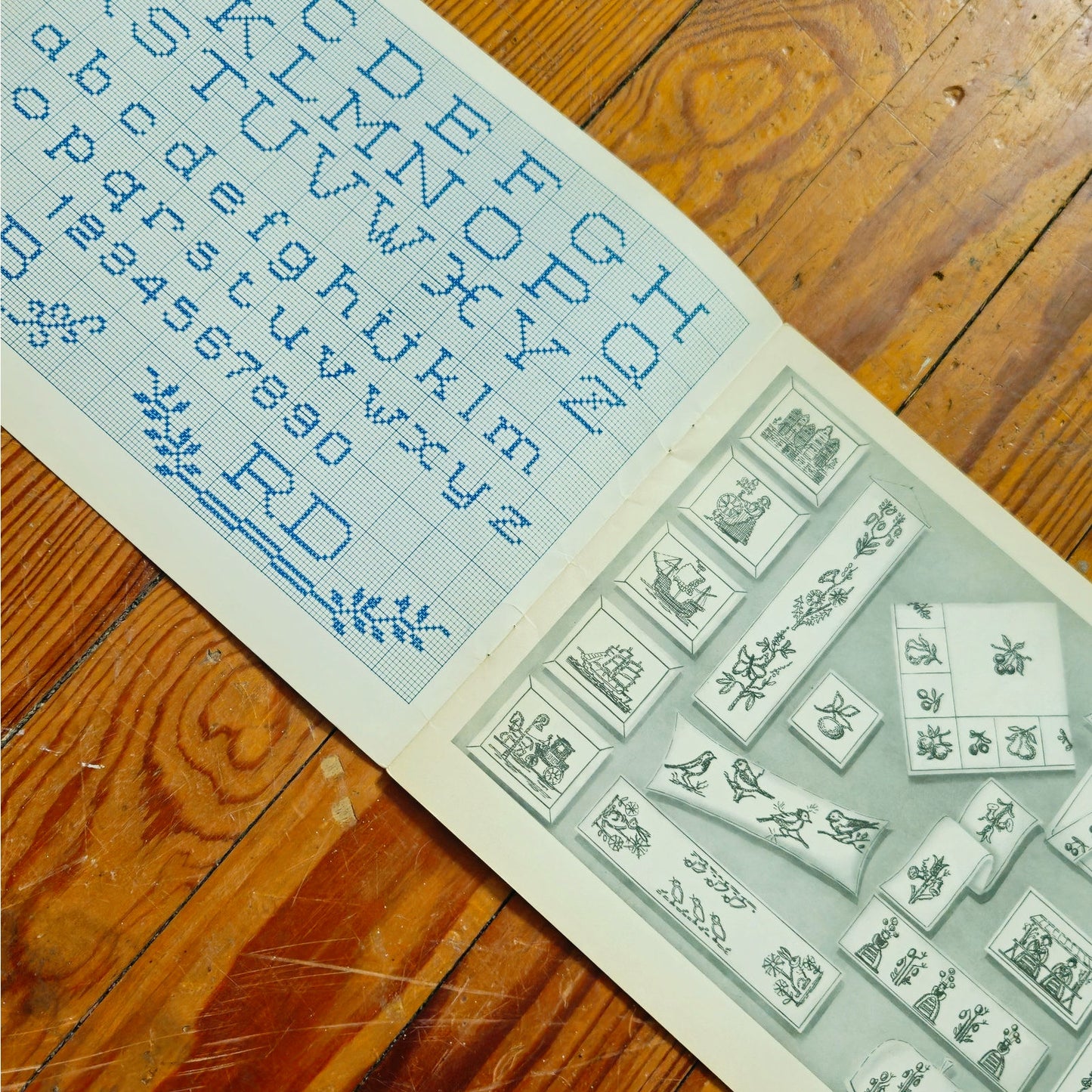 Vintage Scandinavian Cross Stitch Pattern Book | DMC Nordic Needlepoint