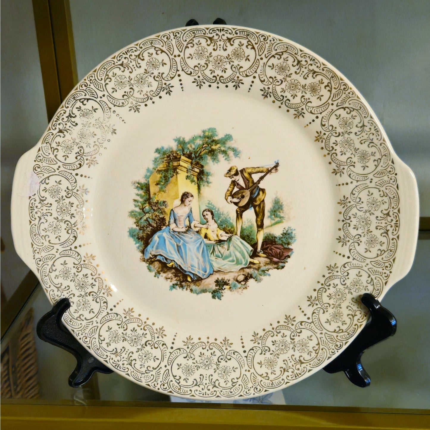 1940s–1950s American Limoges “China D’Or” Serving Platter – Triumph 22K Gold