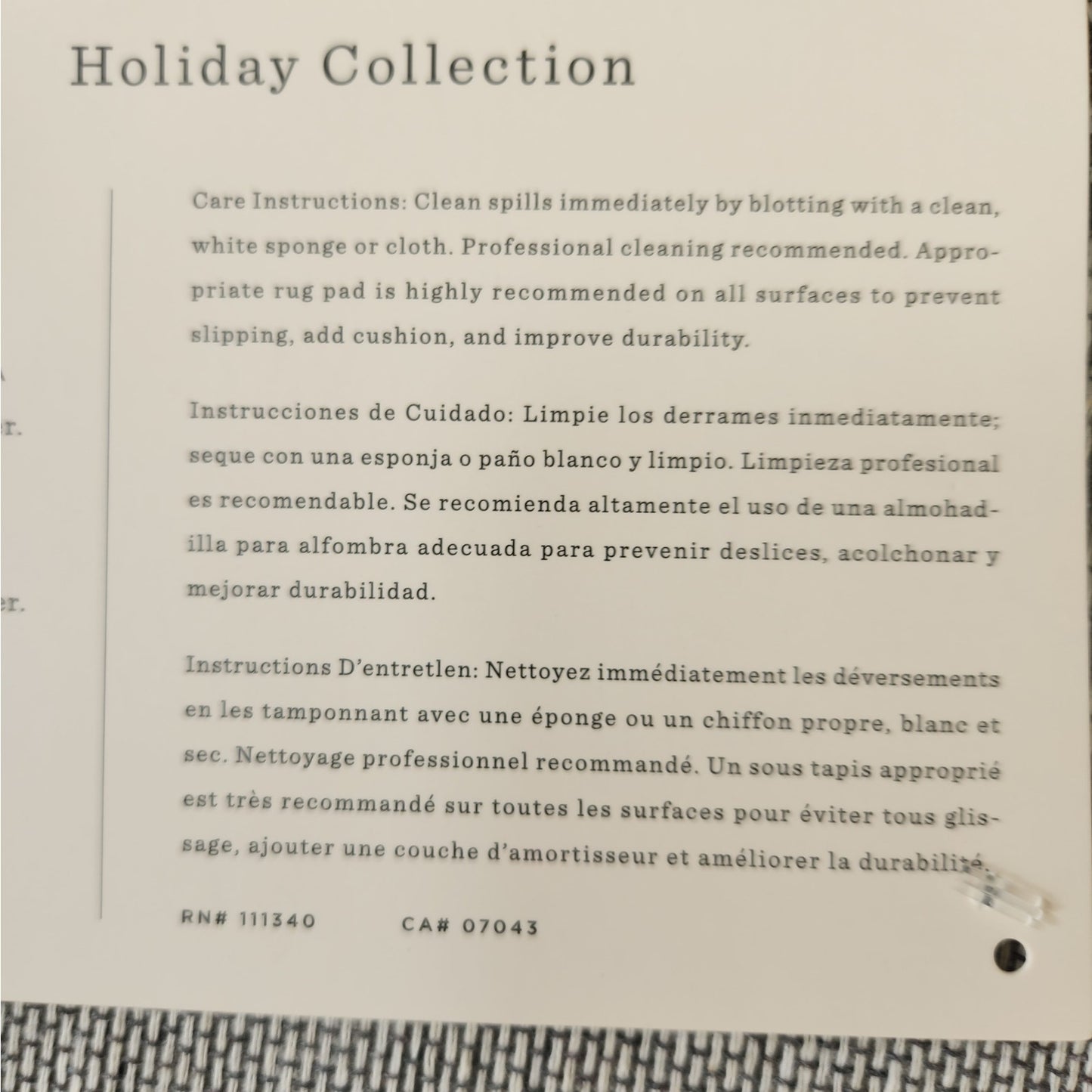 NWT Rifle Paper Co. × Loloi Holiday Gingerbread Hooked Accent Rug 2'x3'