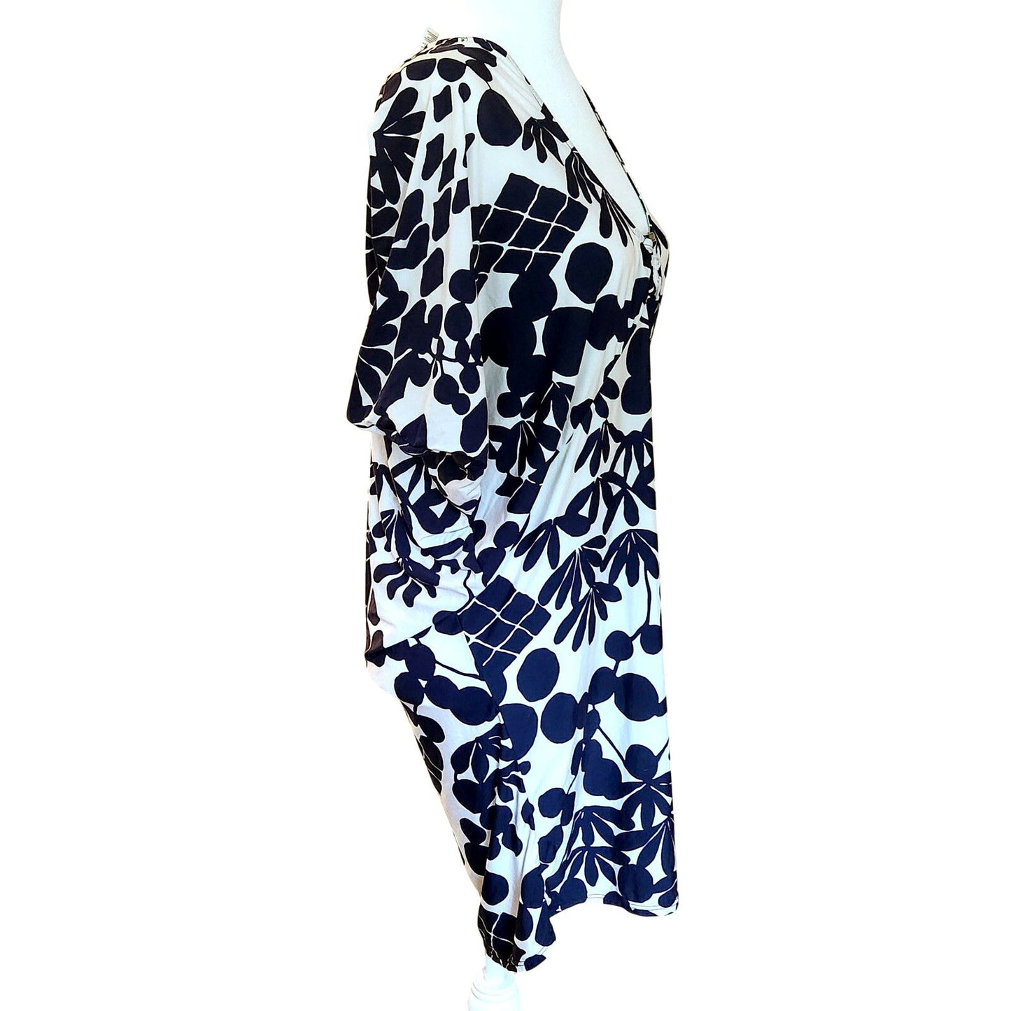 Trina Turk Bali Blossoms Midnight Buckle Stretch Tunic Swimsuit Cover Up Women's Size S