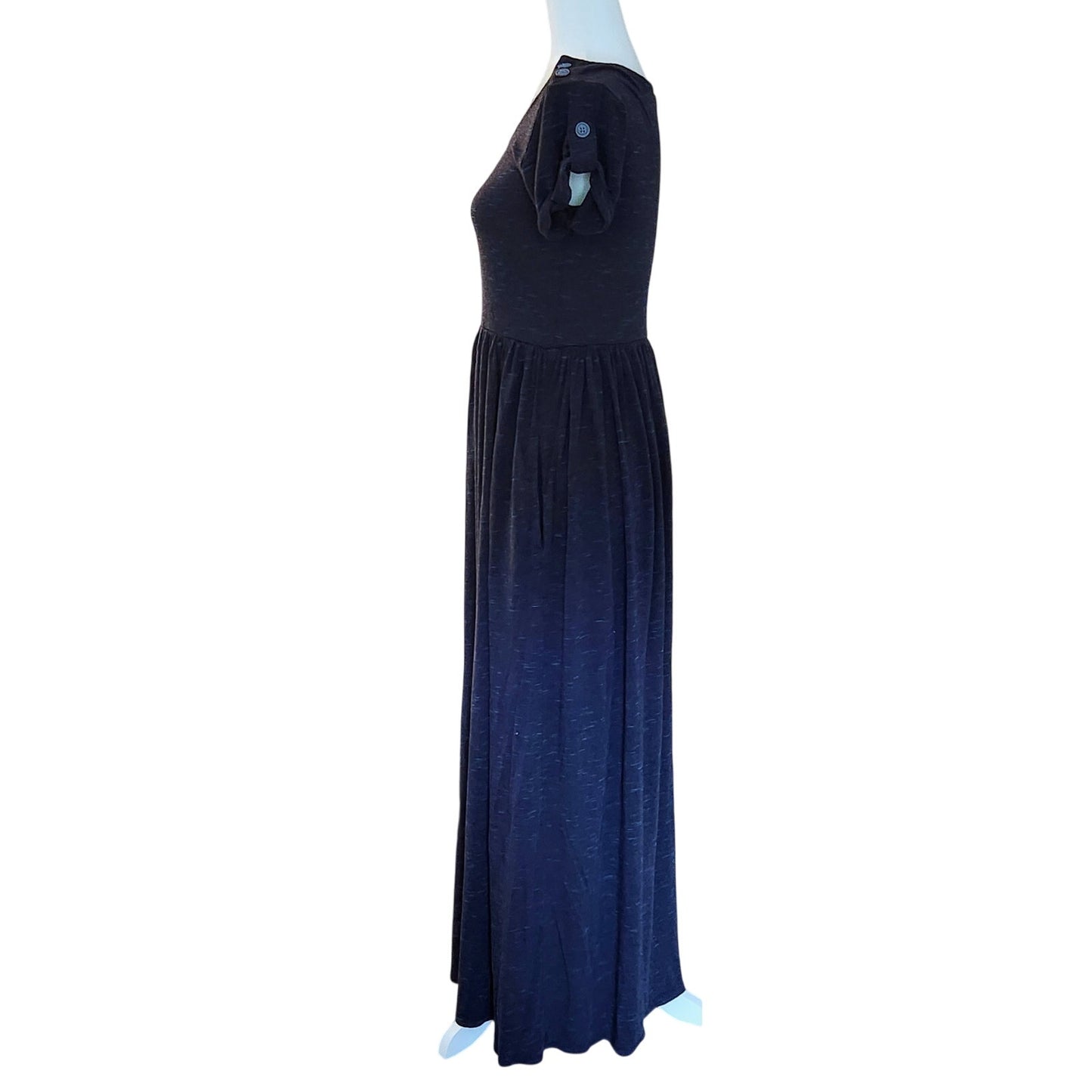 Matilda Jane Deep Water Blue Maxi Dress | Short Sleeve T-Shirt Style | Women's Size Small