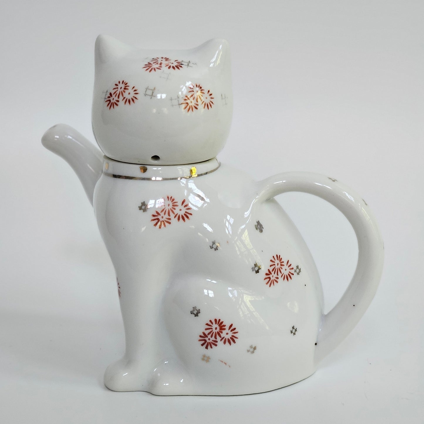 Mid Century Japanese Cat Teapot