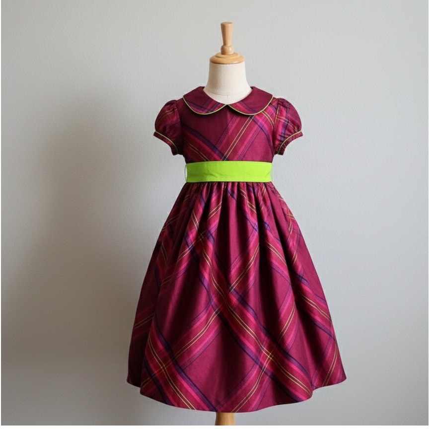 Lilly Pulitzer 100% Silk Plaid Dress | Girls 5