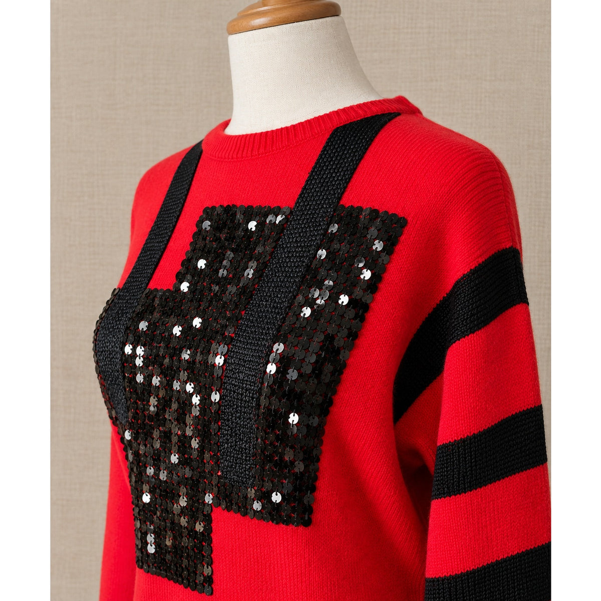 1980s Tricoville Angora Lambswool Sequin Sweater | Women's S