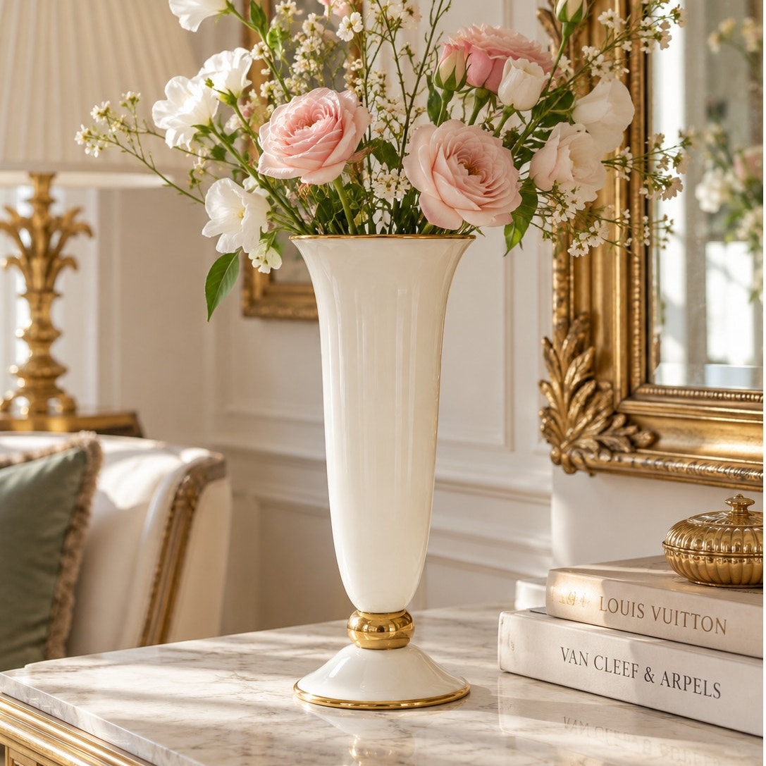 1950s Lindner Küps Bavaria Trumpet Vase
