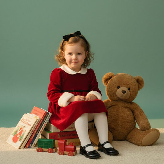 Y2K Red Velvet Christmas Holiday Dress | Girls Size 24M