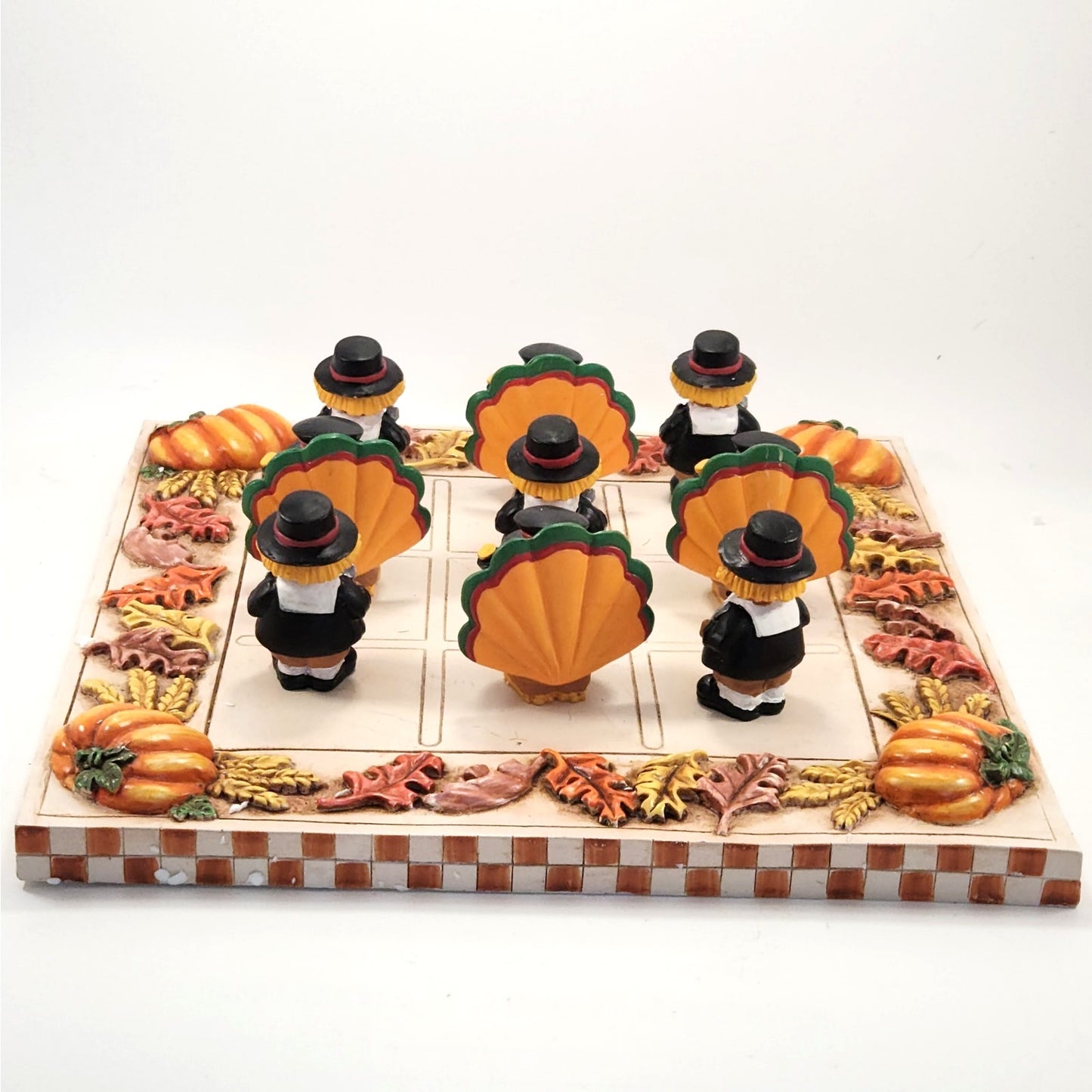 Yankee Candle Boney Bunch Thanksgiving Turkey Pilgrim Pumpkin Fall Checkers Set