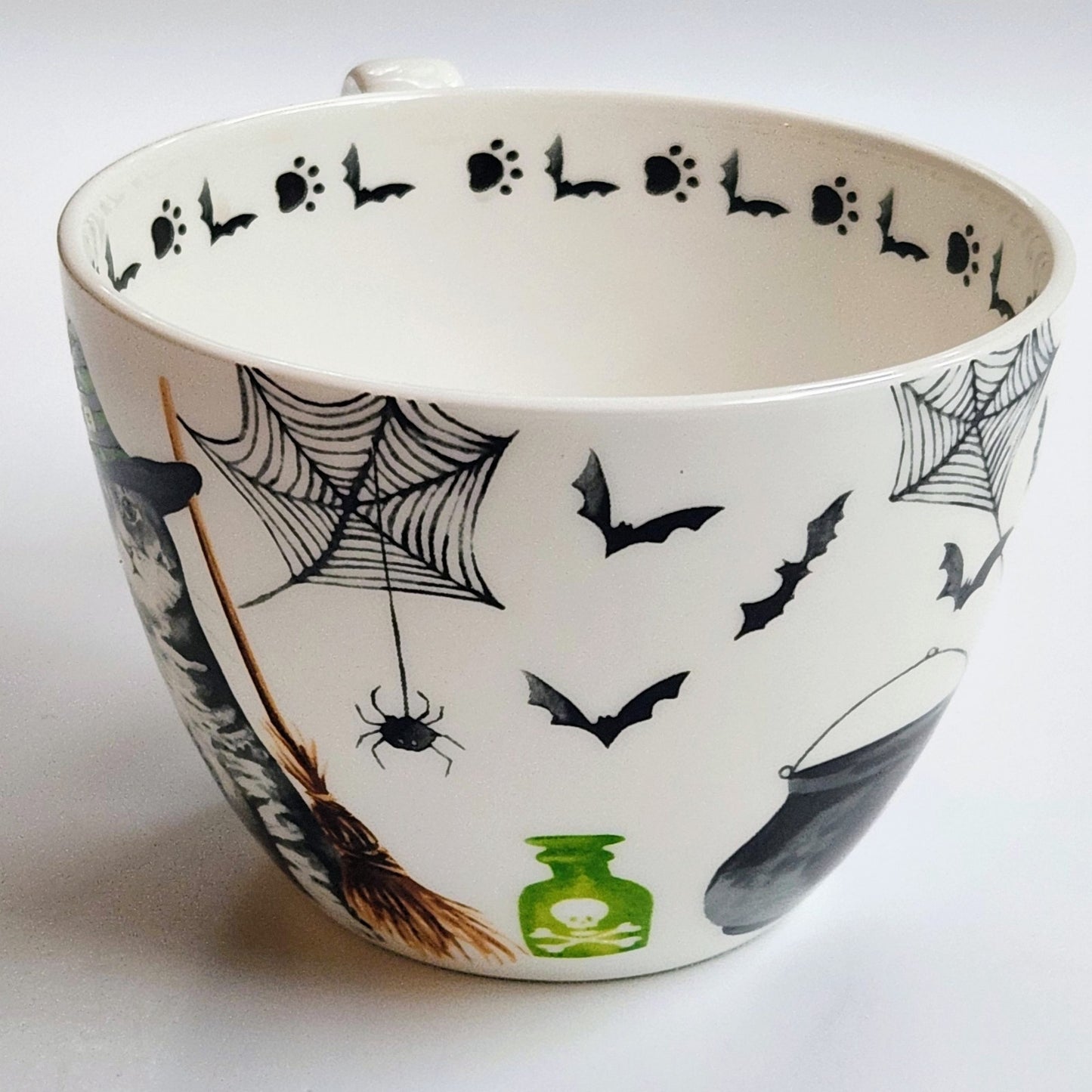 🎃 Creepy Cat Bone China Halloween Mug - Portobello By Design | Home