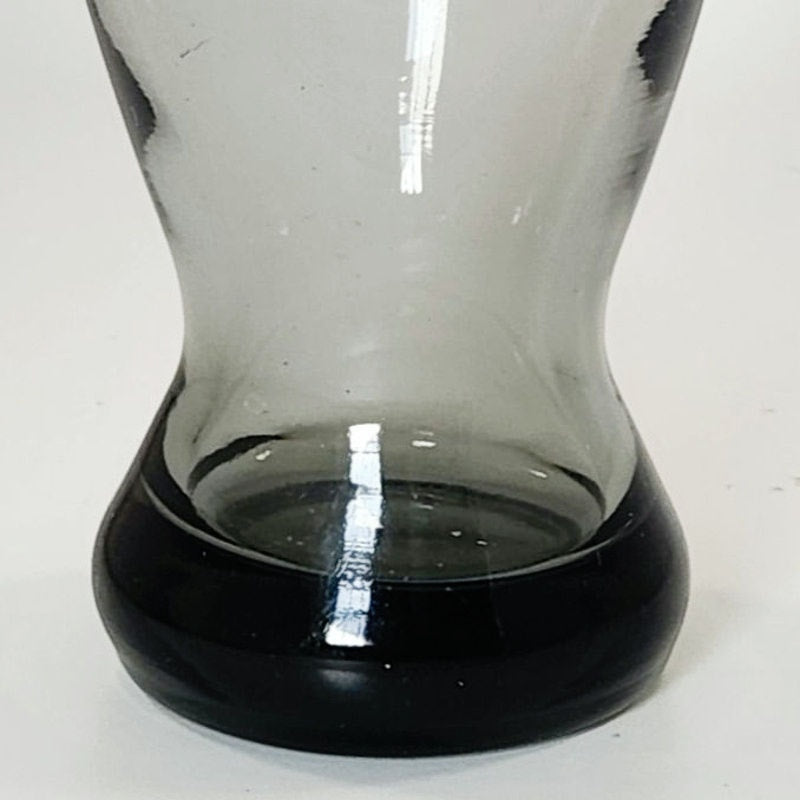 Vintage MCM Smoky Gray Barware 12 oz Pilsner Beer Glass - Libbey Style