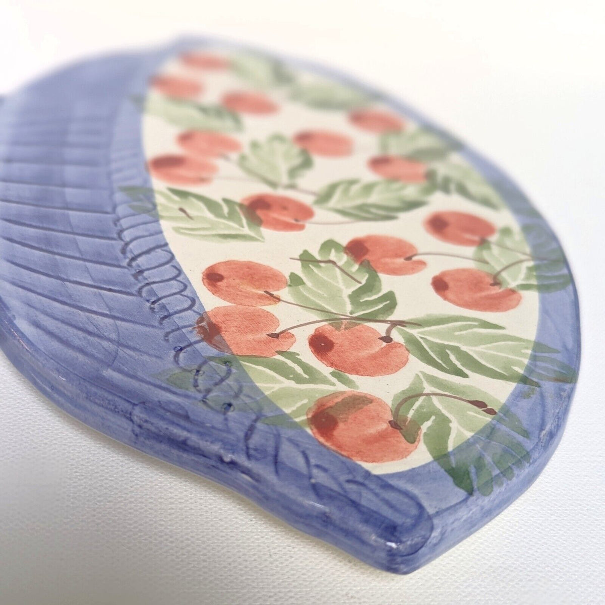 1990s Italian Ceramic Cherry Trivet