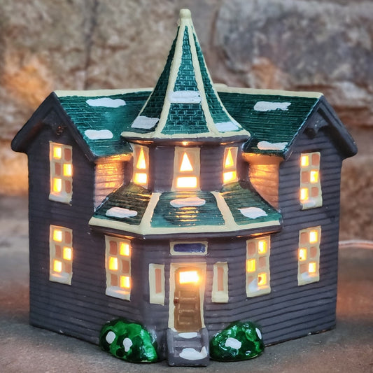 Vintage Dept 56 Bayport Snowhouse Series Lighted House | 80s Victorian Christmas