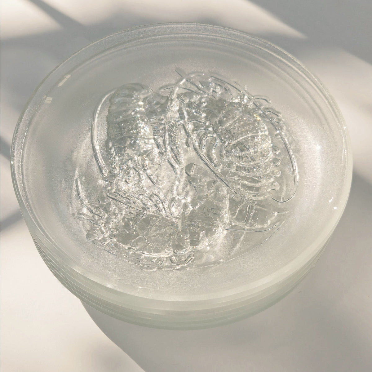 Vintage Pasari 9" Pressed Glass Plate | 1970s Shrimp Lobster Crawfish | Mulitple
