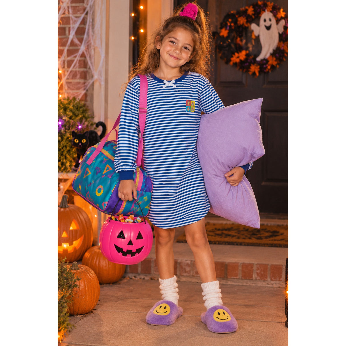 1990s Carter's Teddy Bear Lounge Dress | Girls 8/10