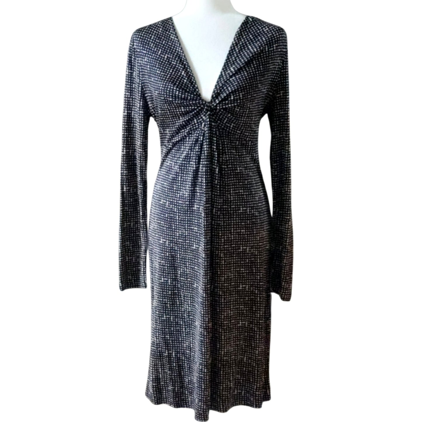 Tory Burch 100% Silk Jersey Dress | Black & White Dot Print | Women's Size M