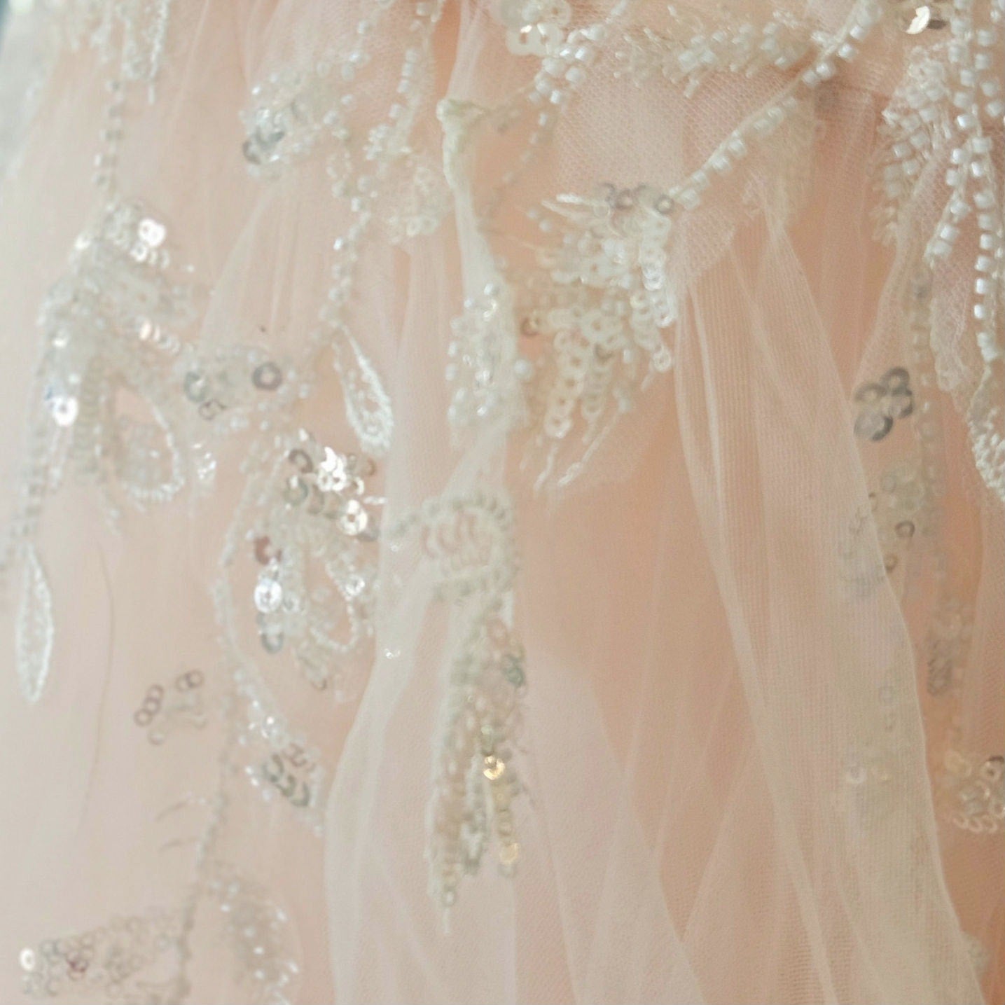 NWT Mac Duggal Pink Beaded Sequin Ruffle Tulle Ball Gown Dress Size 8 $998