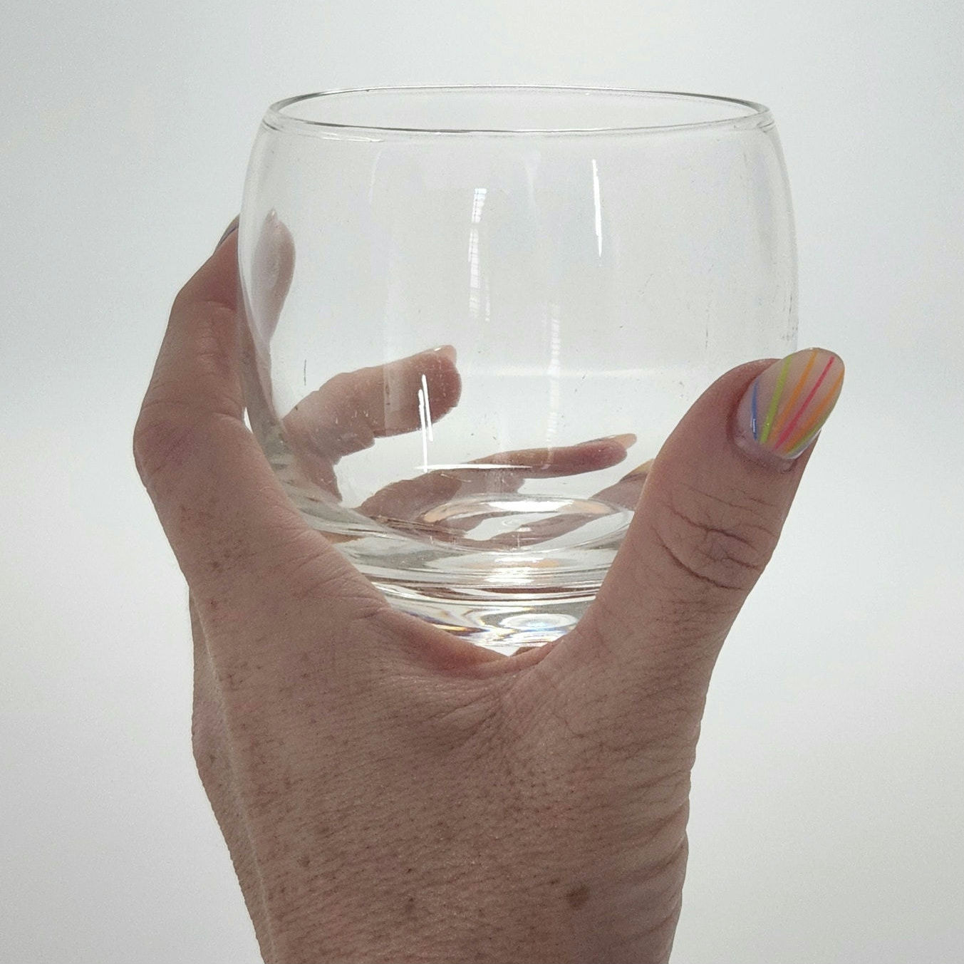 MCM Clear Crystal Rocks Glass Tumbler