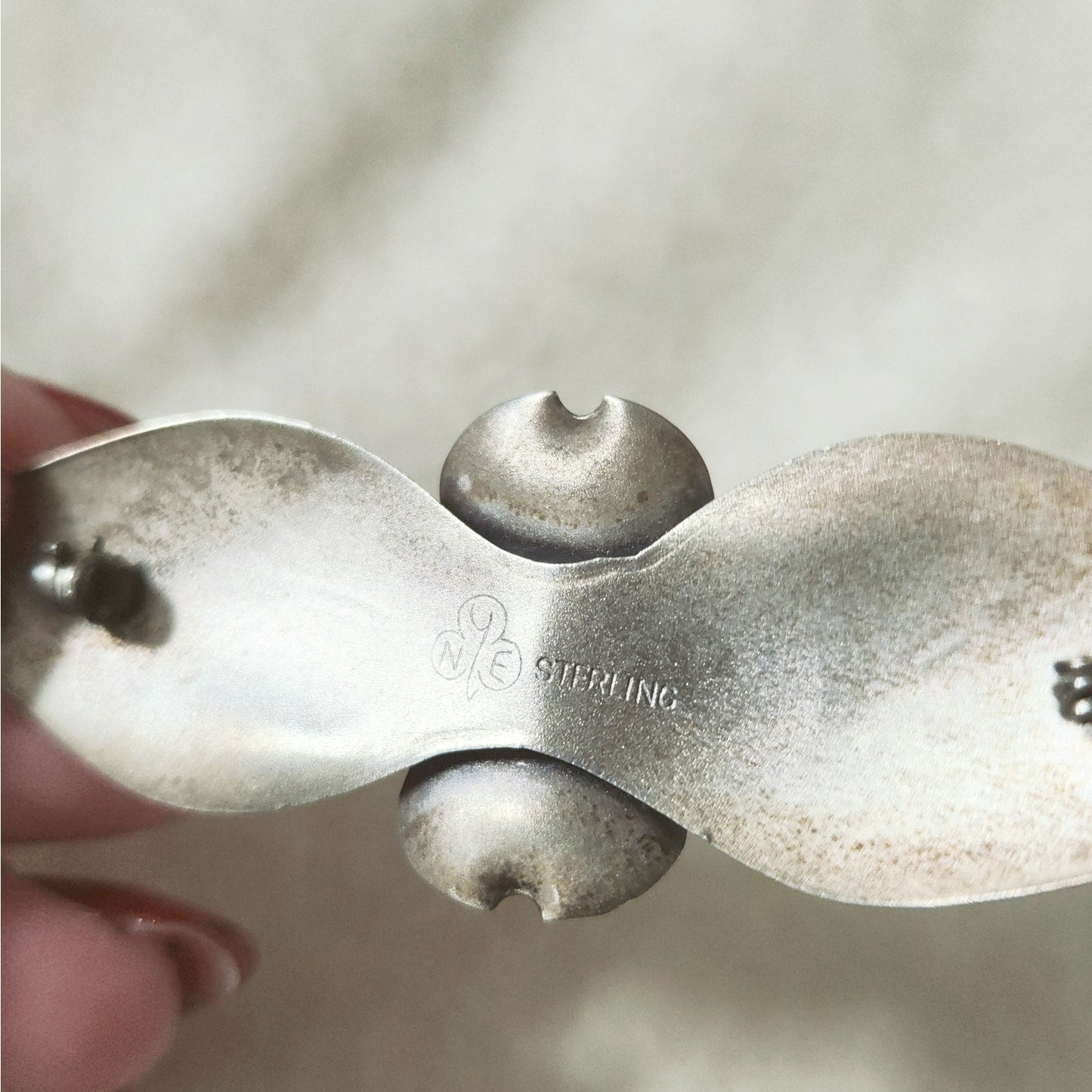 1940s Stuart Nye Sterling Silver Dogwood Brooch