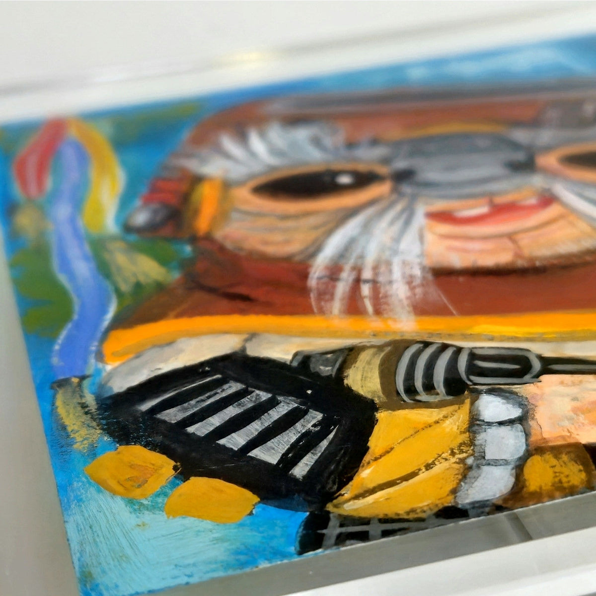 Original Star Wars Babu Frik Framed Painting