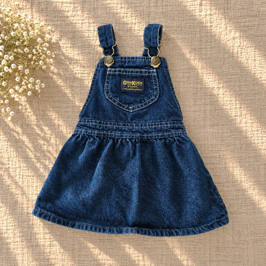 1980s OshKosh B'Gosh Denim Jumper | Girls 18M