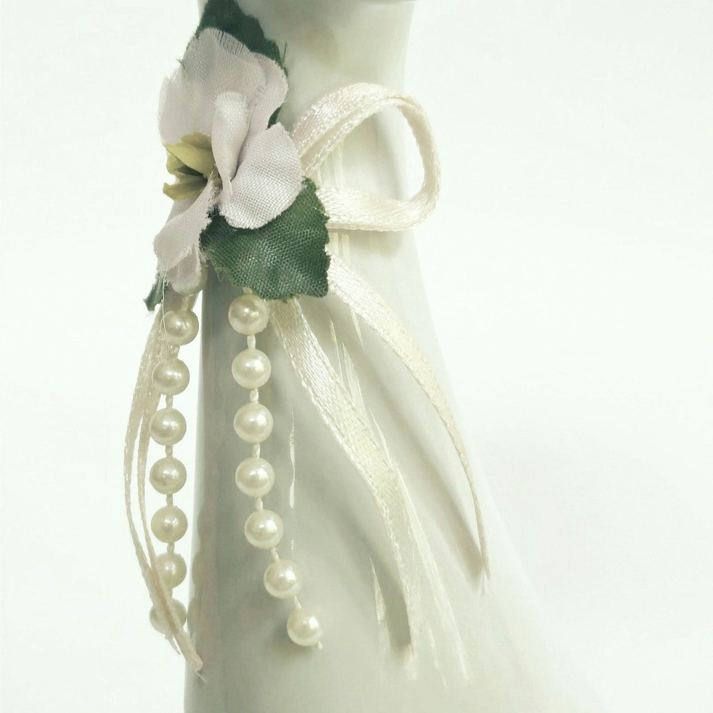 Mid-Century Tall White Ceramic Cat Figurine