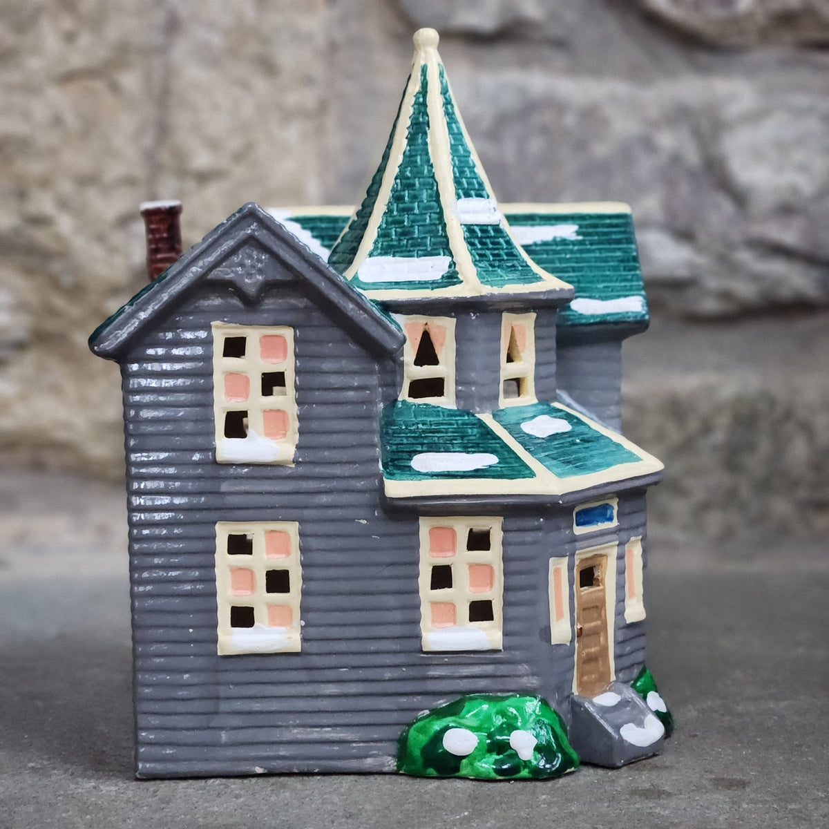 Vintage Dept 56 Bayport Snowhouse Series Lighted House | 80s Victorian Christmas