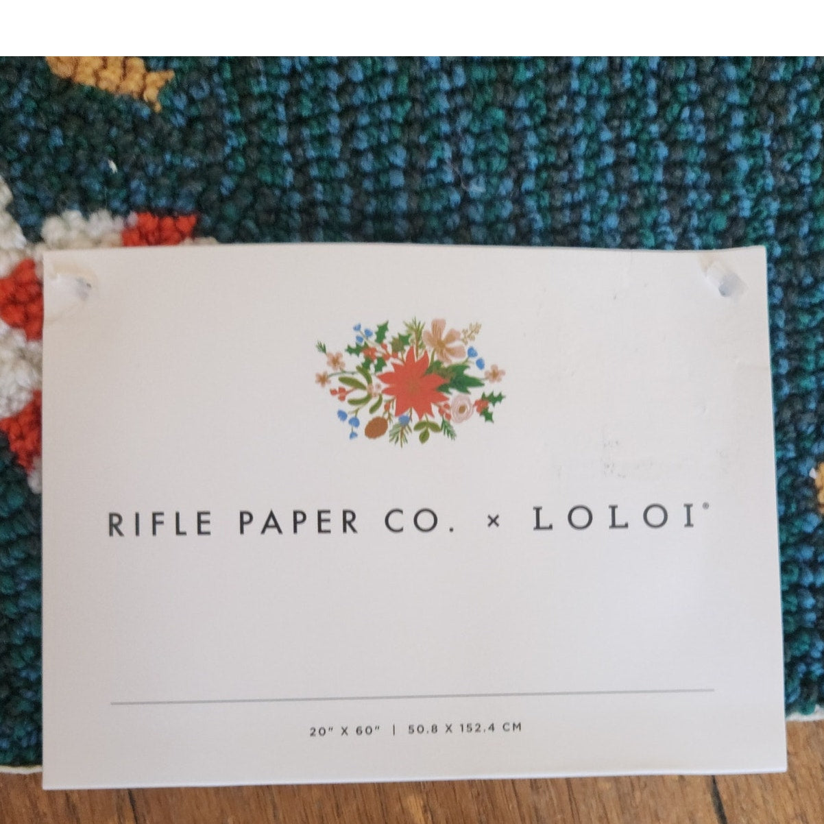 Rifle Paper Co x Loloi Green Cookies Holiday Runner Rug 20x60