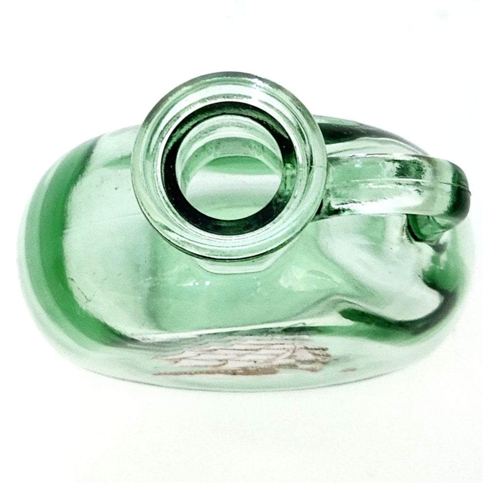 MCM Vintage Old Fitzgerald Green Glass Flagship Decanter Bottle – 1960s Barware