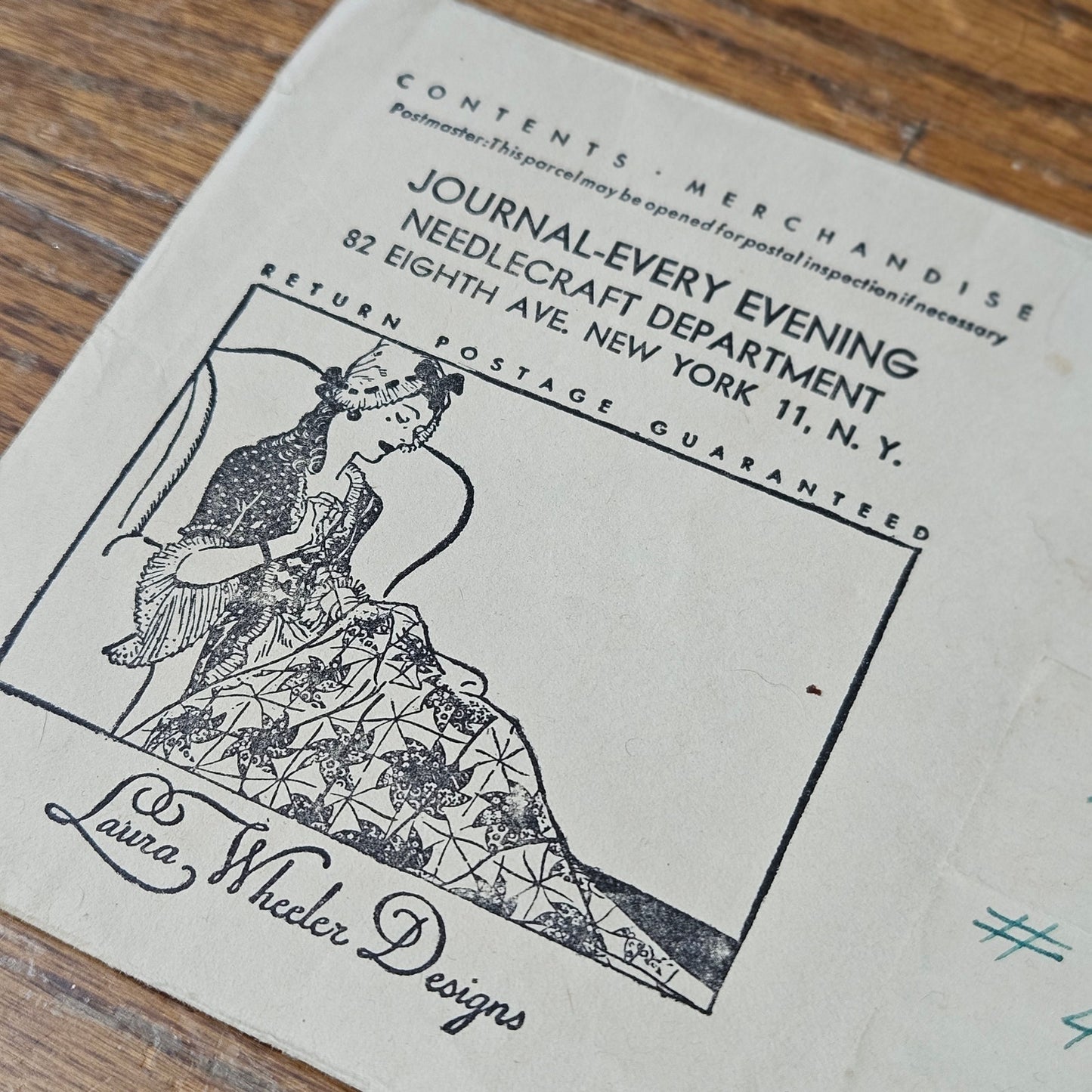 1952 Laura Wheeler Butterfly Crochet Pattern + Envelope