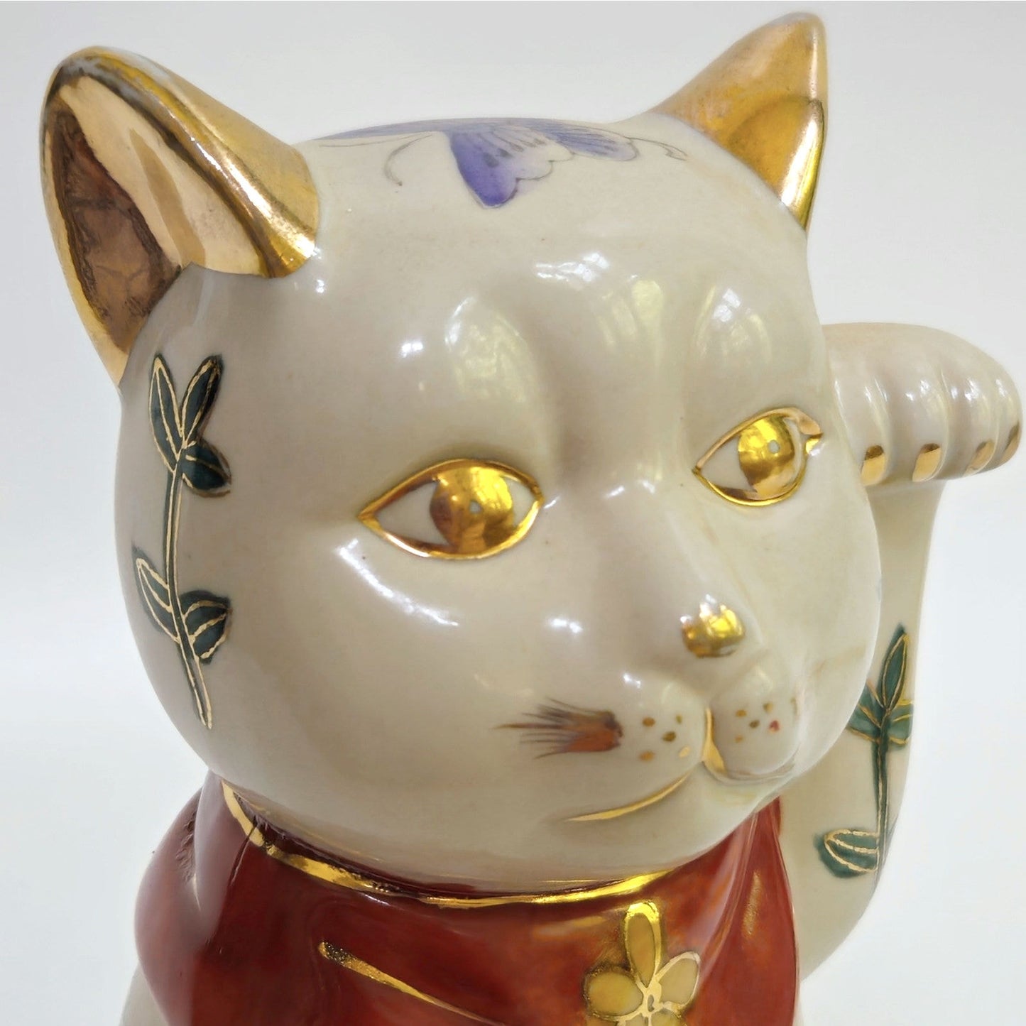 1990s Maneki Neko Lucky Cat Figurine