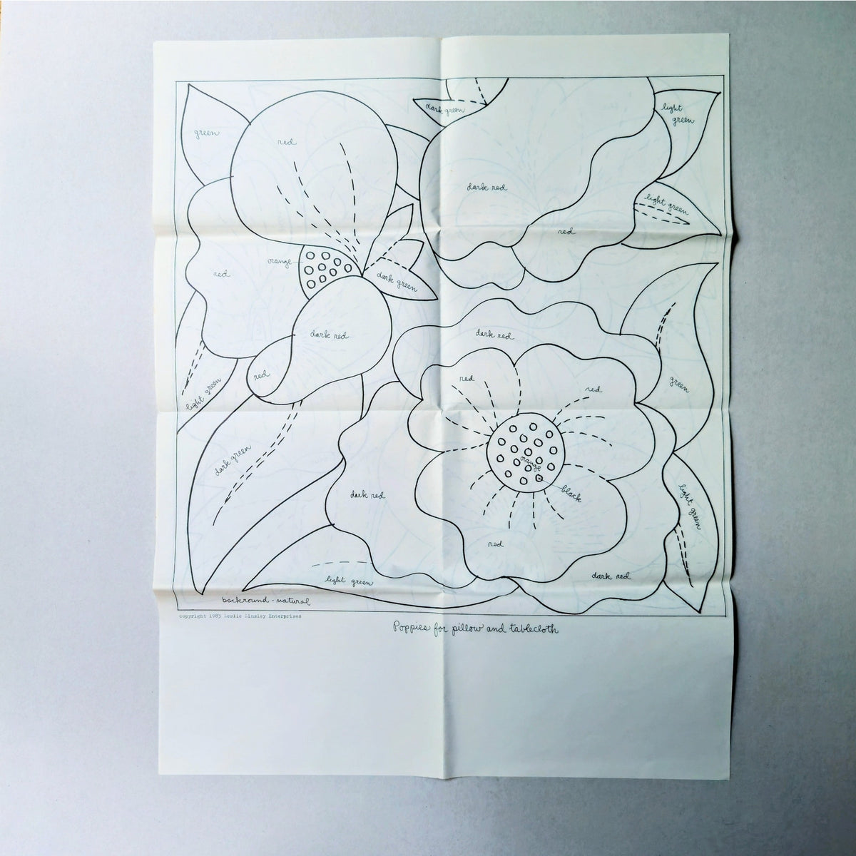 1983 Leslie Linsley Poppy Pattern