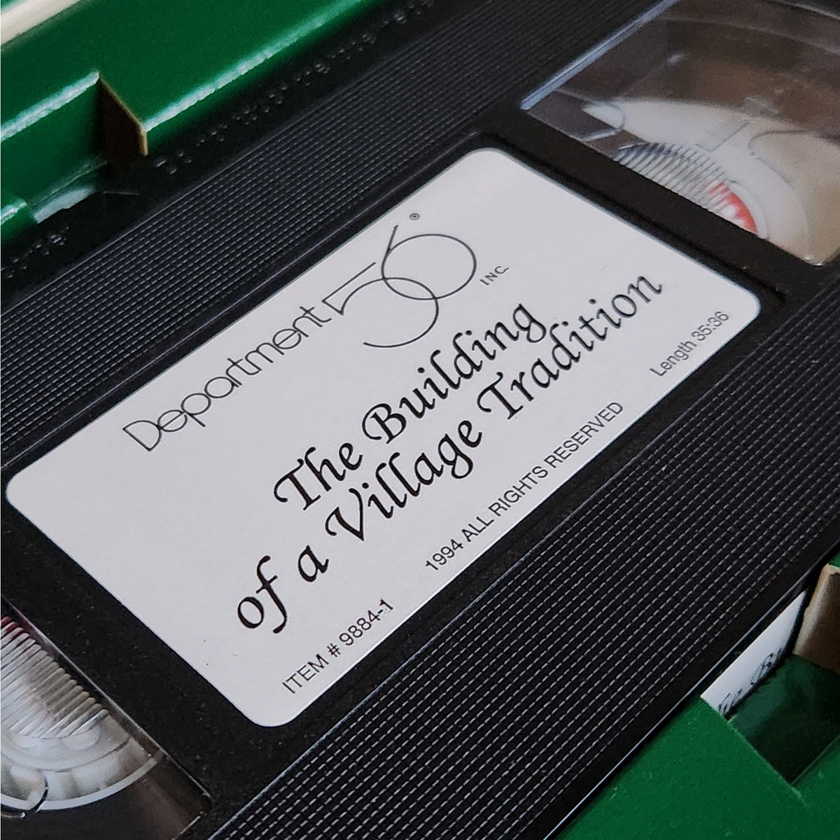Vintage 1994 Dept 56 "The Building of a Village Tradition" VHS & Booklet
