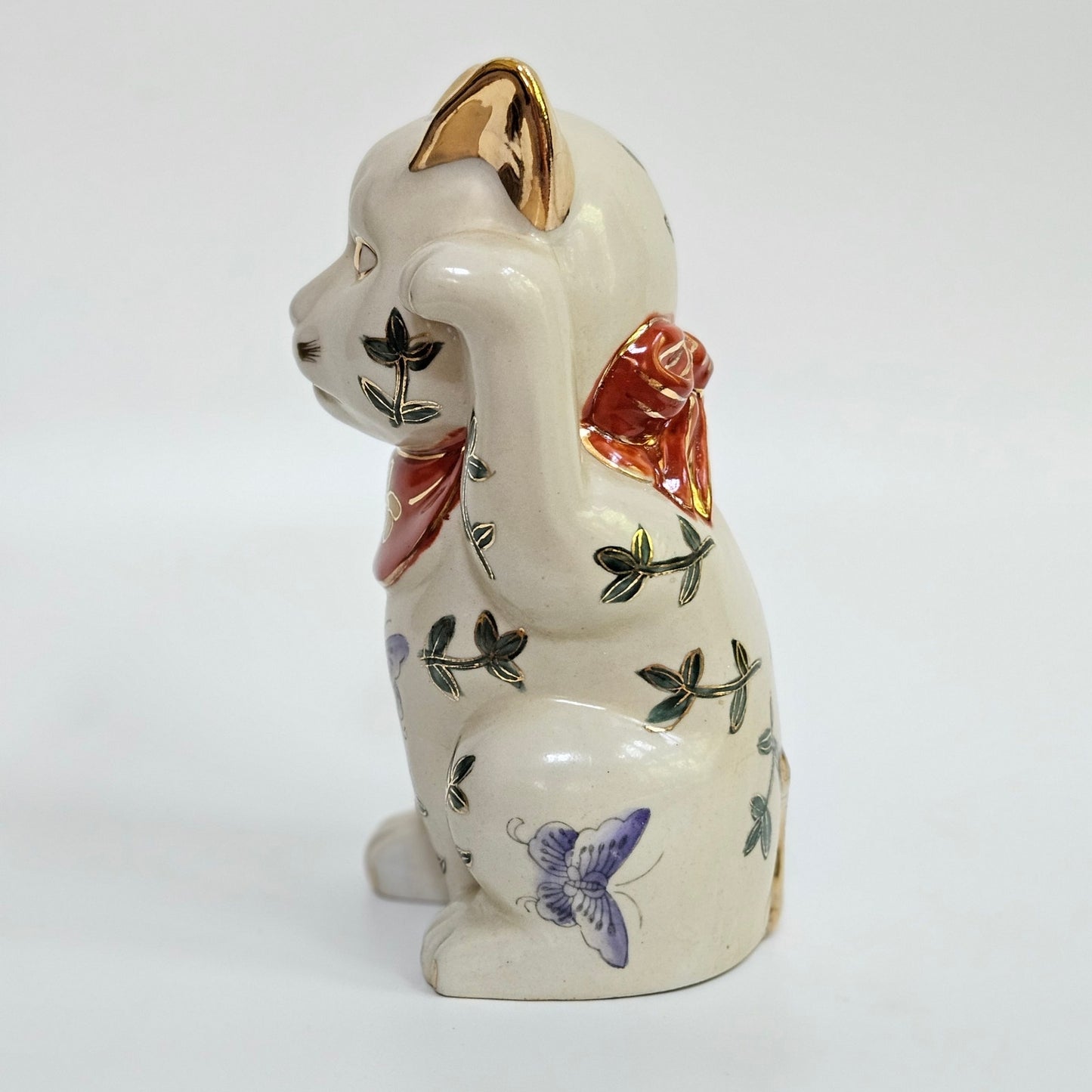 1990s Maneki Neko Lucky Cat Figurine