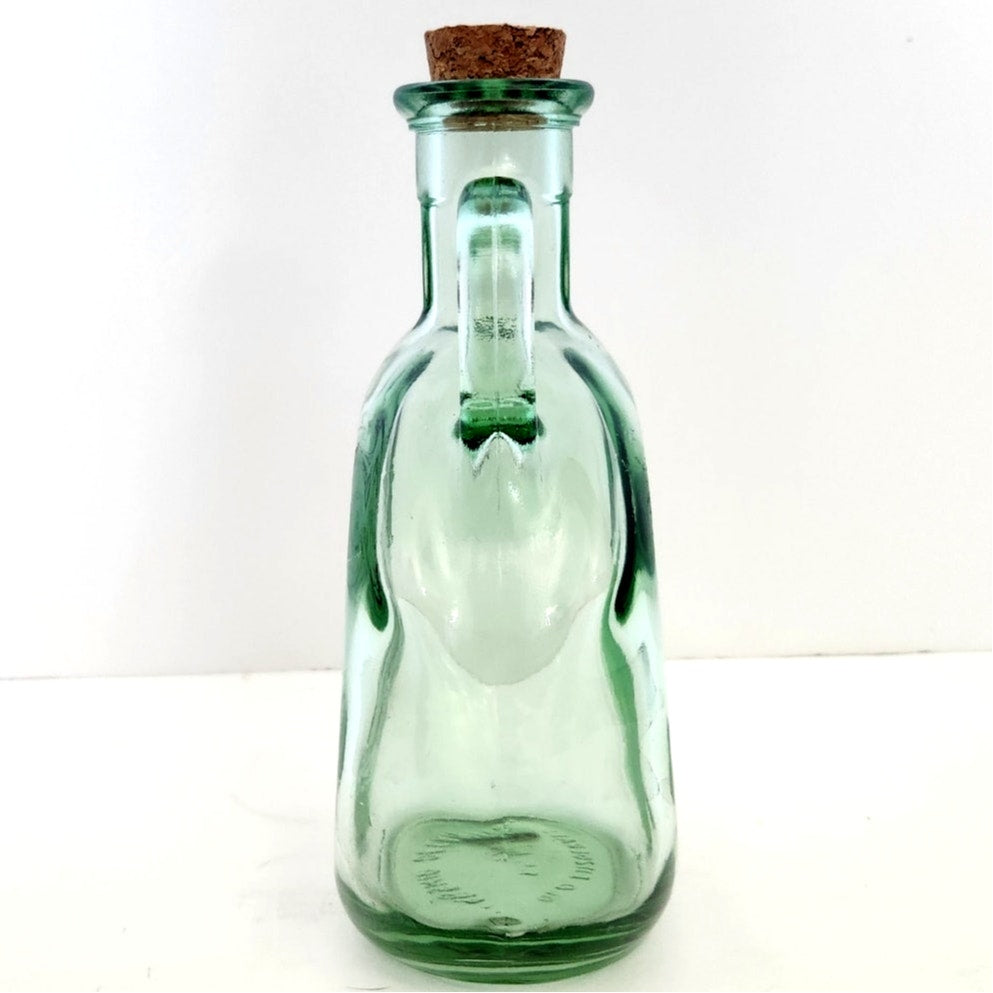 MCM Vintage Old Fitzgerald Green Glass Flagship Decanter Bottle – 1960s Barware