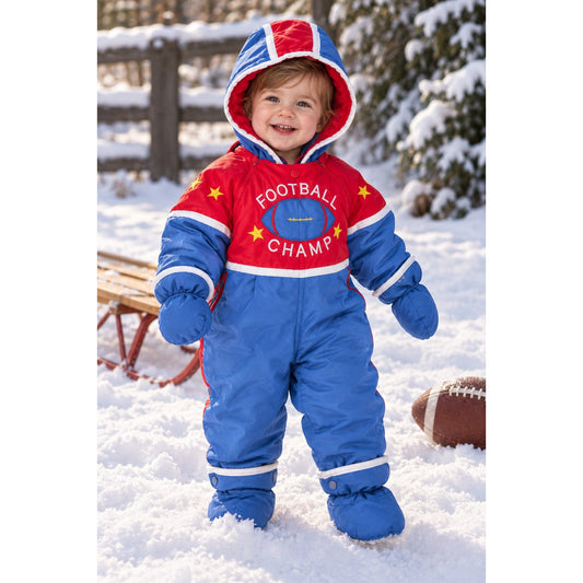 1980s Quiltex Baby Snowsuit | 18M